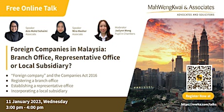MWKA Online Talk: Foreign Companies in Malaysia