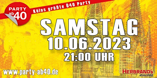 Hauptbild für PARTY AB40 • Kölns größte Ü40 Party