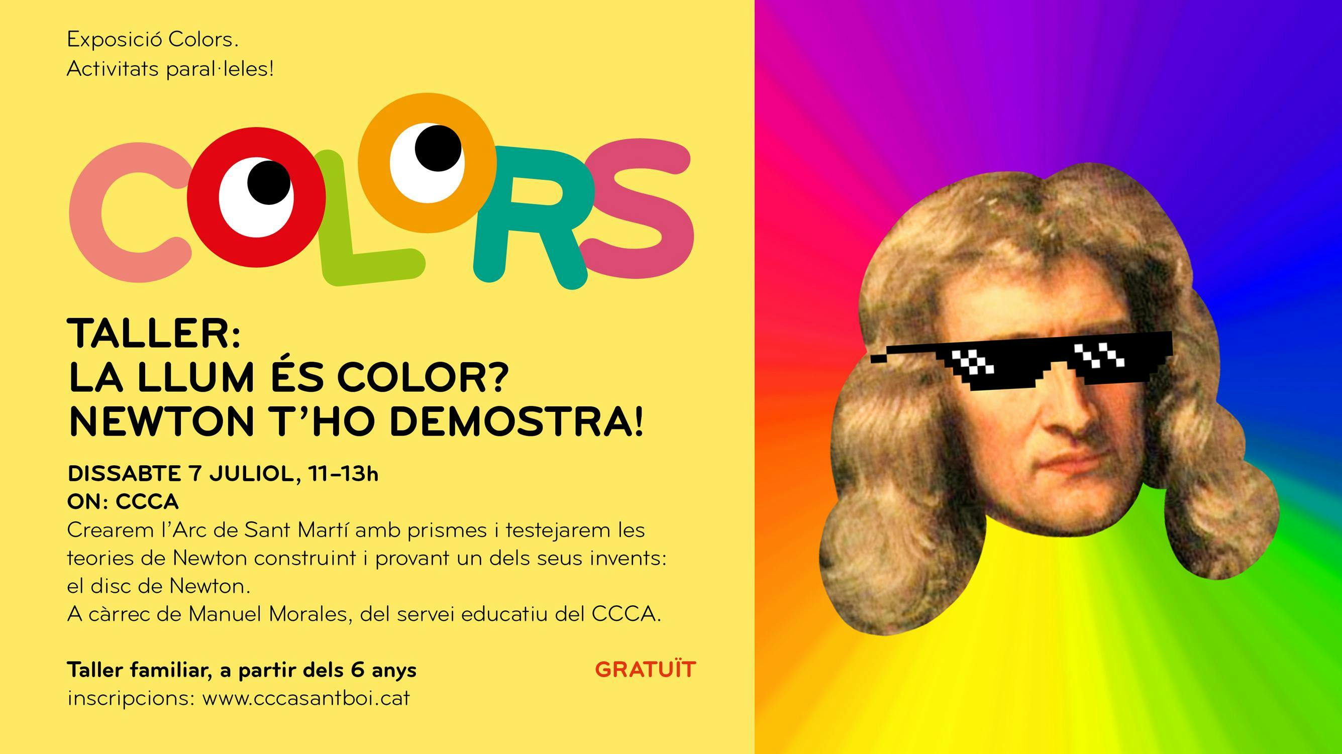 COLORS: Taller. La llum és color? Newton t'ho demostra!