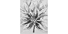 Image principale de Textured White Flower, Acrylic and Mixed Media on Canvas