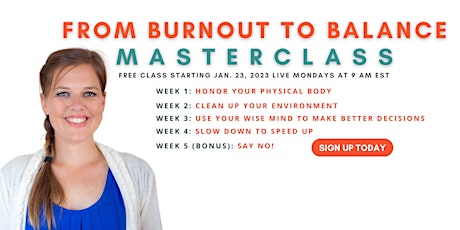 From Burnout to Balance Masterclass for burnt-out women in business