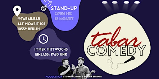 Tabar Comedy - Die Stand-Up Comedy Show in Berlin Moabit primary image