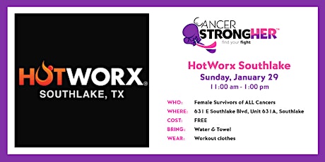 Cancer StrongHER HOTWORX Southlake  – January 29, 2023 Class