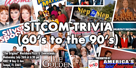 '60s-'90s Sitcoms Themed Trivia - ONE TICKET PER ATTENDEE
