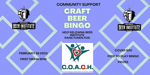 Community Support Craft Beer Bingo - COACH