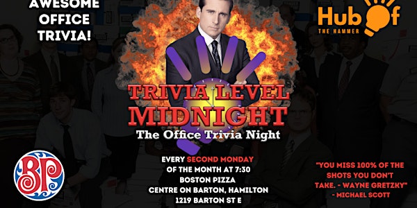 The Office - Trivia Level Midnight - Monthly at Boston Pizza (Hamilton)