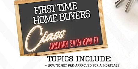 Primaire afbeelding van New Year First Time Home Buyer Seminar