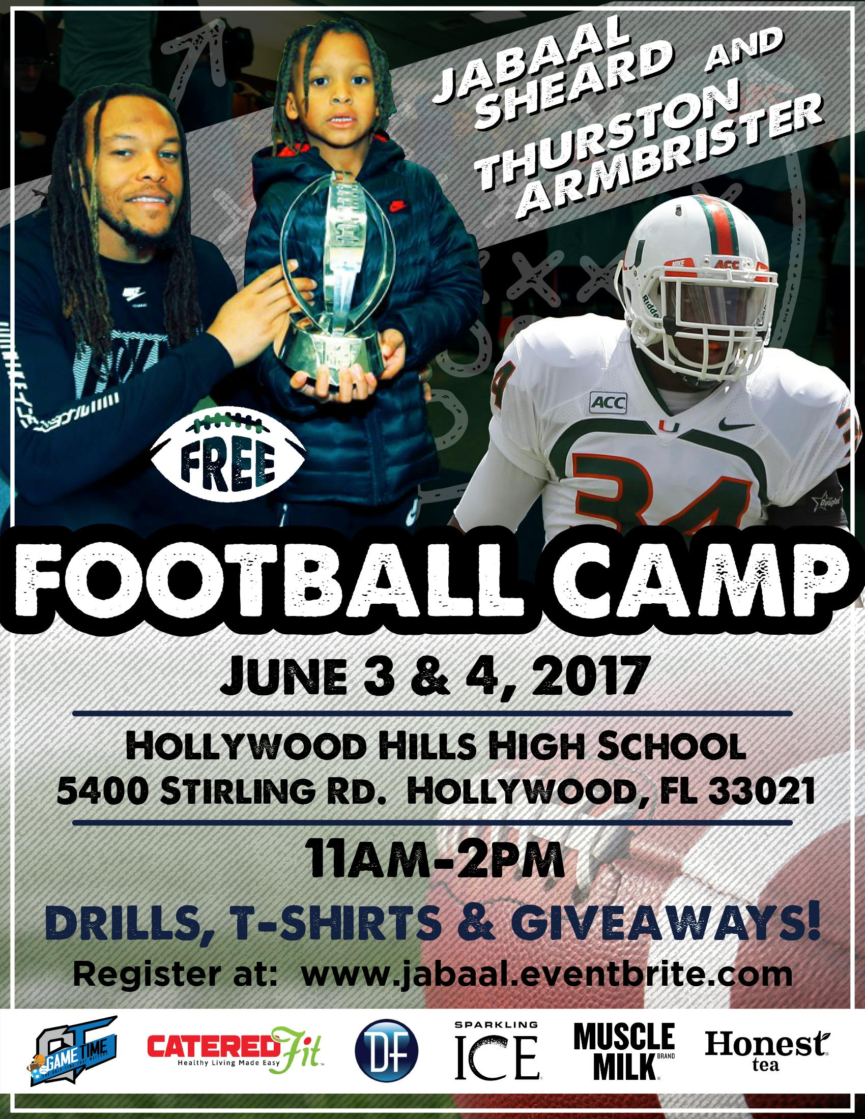 Jabaal Sheard and Thurston Armbrister Free Football Camp 2018 - 2 JUN 2018