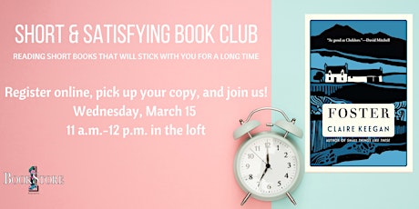 The Short and Satisfying Book Club "Foster" by Claire Keegan