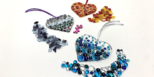 Fused Glass Hearts and Hangings for  groups/families
