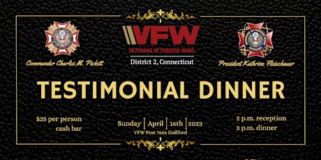 VFWCT2 Testimonial Dinner