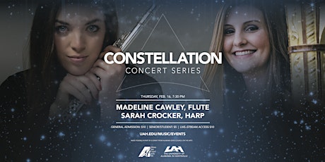 In-person: Constellation Series presents Cawley/Crocker Duo (flute/harp)