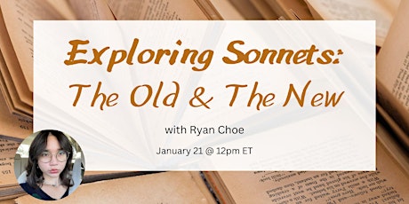 TEEN WORKSHOP - Exploring Sonnets: The New and the Old primary image