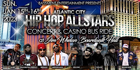Atlantic City Hip-Hop All-Stars Concert and Casino Bus Ride primary image