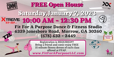 Kickin’ Off 2023 With a Purpose: FREE Open House!!! primary image