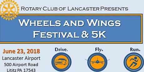 Rotary Wheels & Wings Festival and 5K primary image