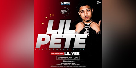 LiIL PETE with special guest LIL YEE performing live at the Palladium