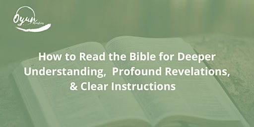 How to Read the Bible for Deeper Understanding primary image