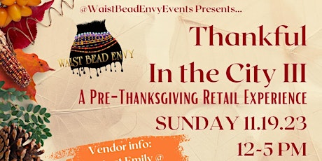 Thankful in the City 3: A Pre-Thanksgiving Retail Experience
