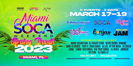 ALL EVENTS COMBO TICKET (Miami Soca Weekend)