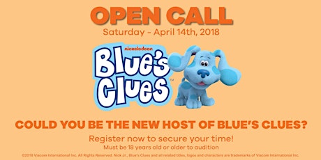 Nickelodeon’s “Blue’s Clues” Host Open Call