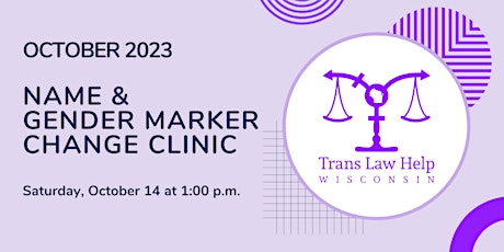 October 2023 Name & Gender Marker Change Clinic primary image
