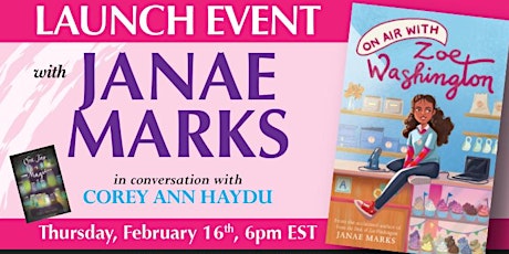 Book Launch | On Air with Zoe Washington by JANAE MARKS