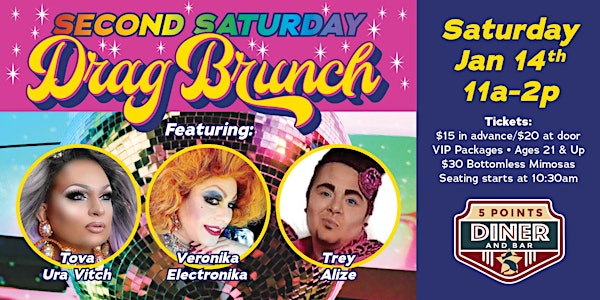 Second Saturday - DRAG BRUNCH - January 14th  2023