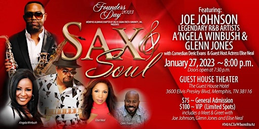 A Night of SAX AND SOUL featuring Joe Johnson| A'ngela Winbush | Glen Jones
