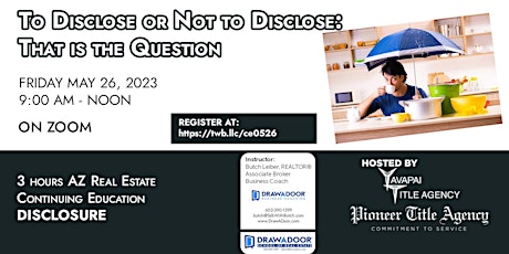 Imagen principal de TO DISCLOSE OR NOT TO DISCLOSURE - That is the Question