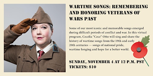 Imagem principal do evento Wartime Songs: Remembering and Honoring Veterans of Wars Past