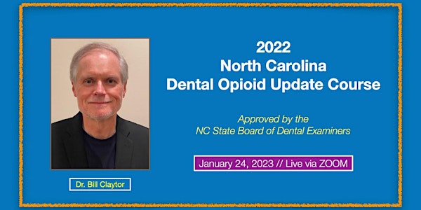 1-24-2023  NC Dental Opioid Update Course [ONLINE]