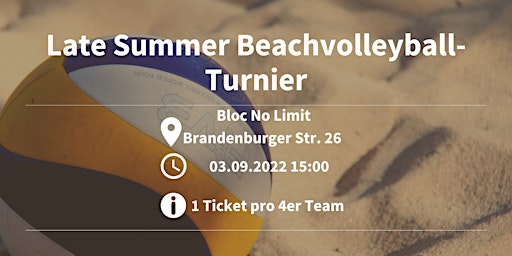 Late-Summer Beachvolleyball-Turnier primary image