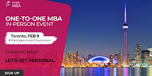 Access MBA in-person event in Toronto