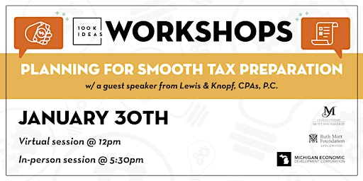 Planning for Smooth Tax Preparation w/ Lewis & Knopf, CPA, P.C. | IN-PERSON
