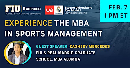 EXPERIENCE THE MBA IN SPORTS MANAGEMENT