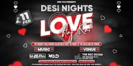 Desi Nights ™ - Love Aaj Kal - Toronto's Biggest Bollywood Valentines Party