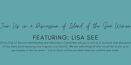 Book Club Discussion Night with Lisa See