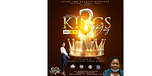 3 kings day giveaway in honor of Antonio Casseem Armstrong primary image