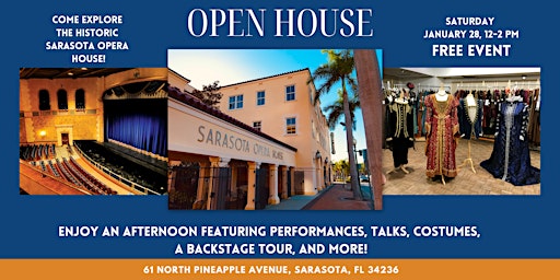 Sarasota Opera Opens its doors to the community for a FREE Open House
