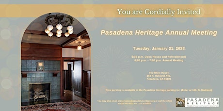Pasadena Heritage Annual Meeting