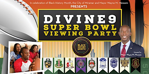 Mayor Messam's FREE  Divine 9 SuperBowl Viewing Party