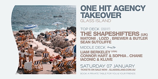 Glass Island - One Hit Agency pres. THE SHAPESHIFTERS (UK) - Sat 7th Jan primary image
