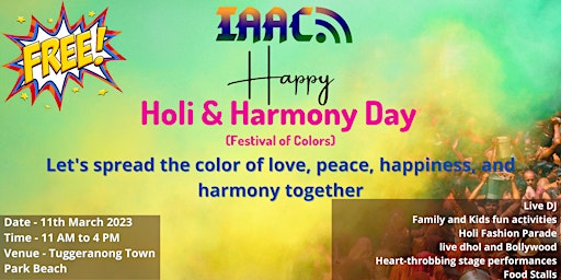 Celebration of Holi and Harmony Day