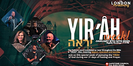 Imagen principal de YIR-ÂH WEEK - יִרְאָה (PART OF: 21 DAYS OF PRAYER & FASTING) MON-SAT 7-9PM