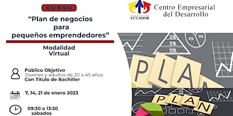 Imagen principal de Curso "PLAN DE NEGOCIOS PARA PEQUEÑOS EMPRENDEDORES"