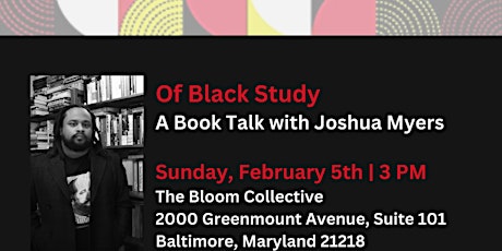 Of Black Study: A Book Talk with Joshua Myers