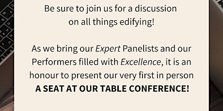 A Seat at OUR Table - Live In Person Conference