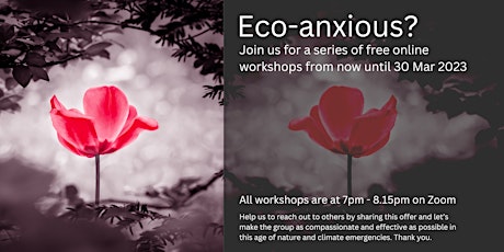 Eco-Anxious?  Please join to share experience and explore coping techniques