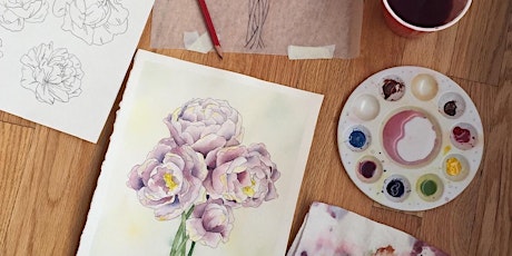 Watercolors Made Easy: Peony Flower Bouquet